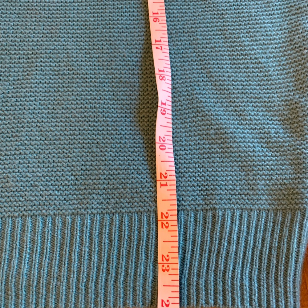 The Reset by R Label Wool Cashmere Blue Funnel Neck Sweater L/XL Top - Picture 6 of 10